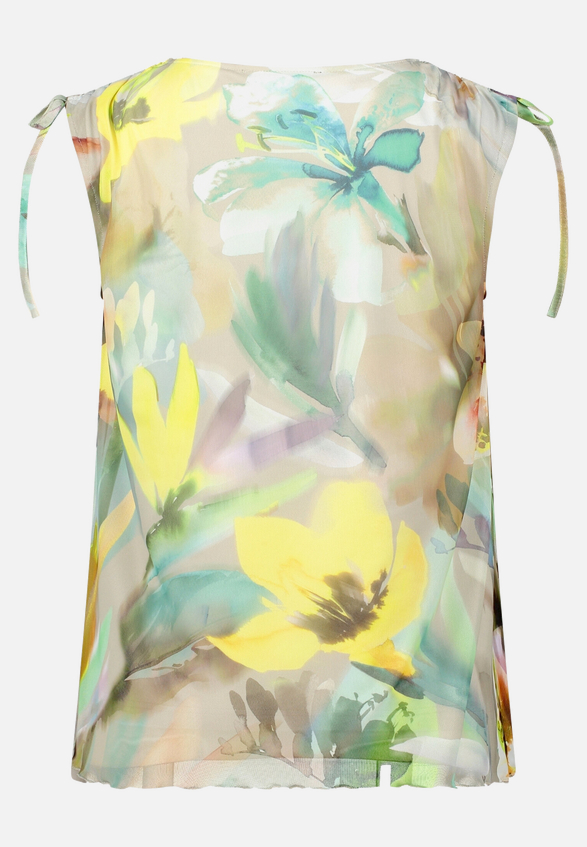 Mesh-Shirt mit Raffung / Rückseite