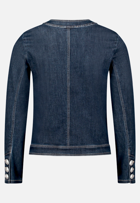 Jeansjacke mit Knöpfen / Rückseite