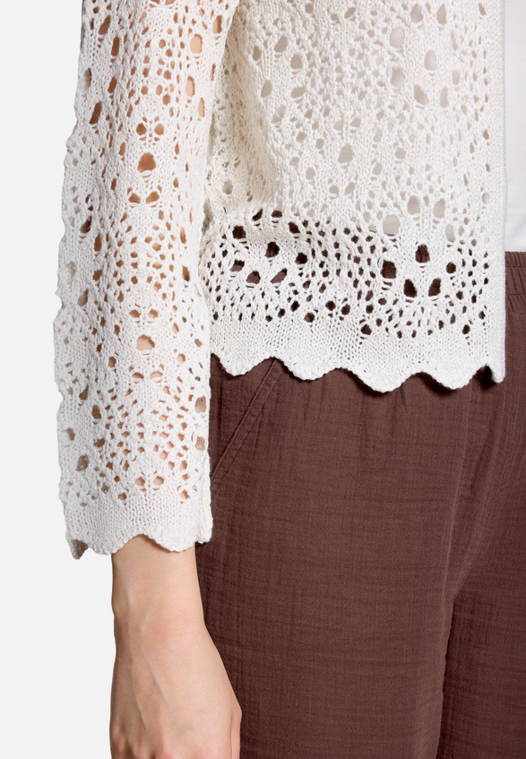 Sommer-Strickjacke mit 3/4 Arm / Detailbild
