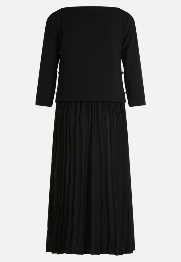 Jerseykleid mit Plissee / Rückseite