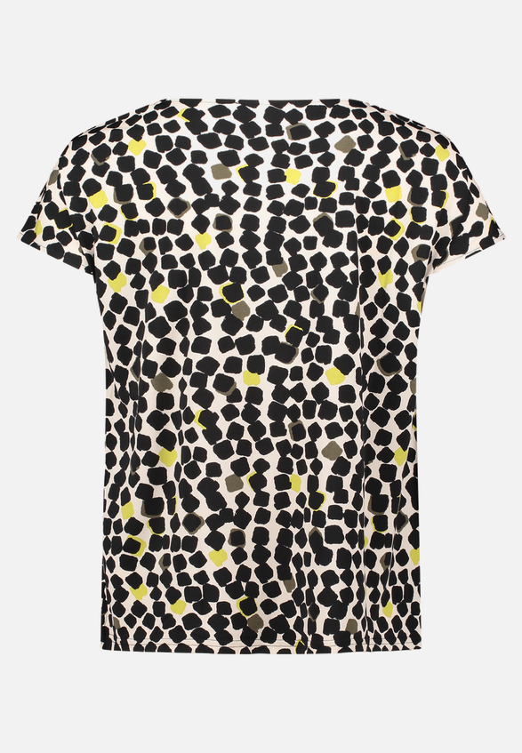 Printshirt mit Wasserfallausschnitt / Rückseite