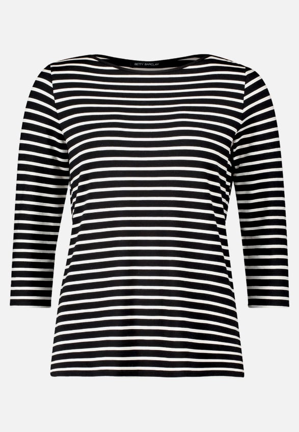 Ringelshirt mit U-Boot-Ausschnitt / Vorderseite