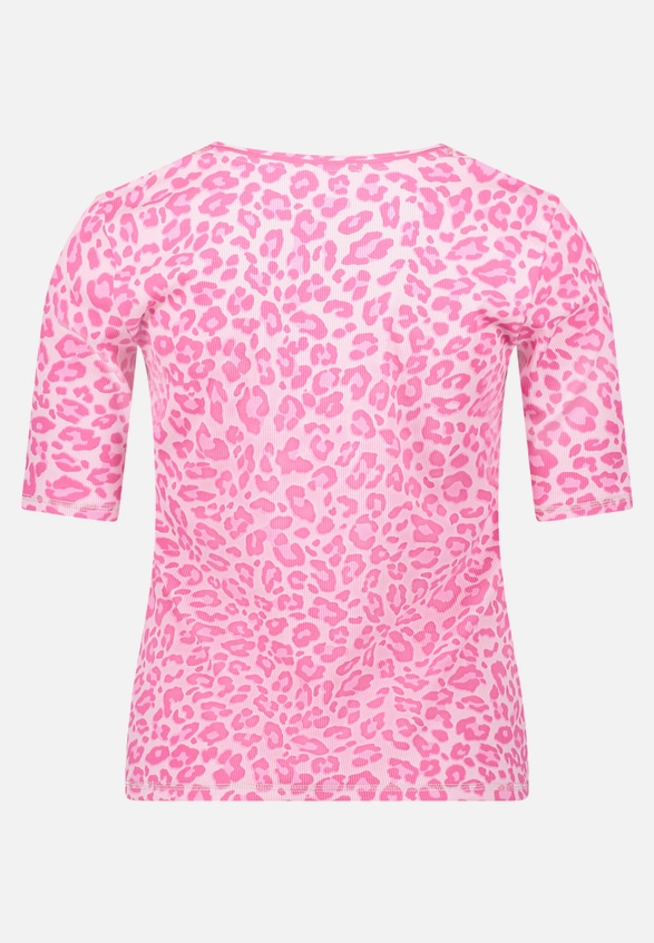 Basic Shirt mit Rippenstruktur / Rückseite