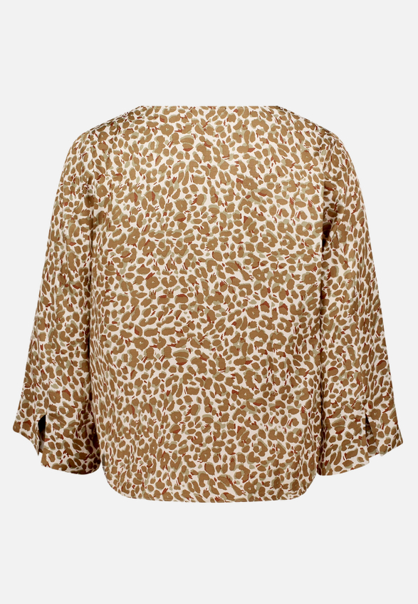 Schlupfbluse mit Leoprint / Rückseite