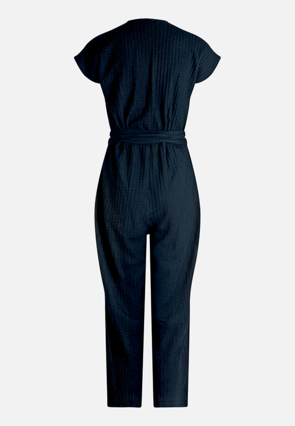 Jumpsuit mit Bindegürtel / Rückseite