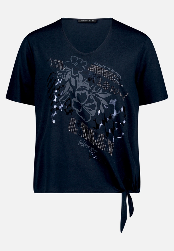 Print-T-Shirt mit Schleifenknoten / Vorderseite