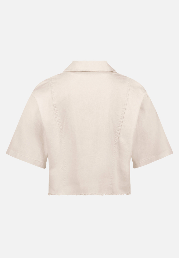 Jeansjacke kurzarm mit Knöpfen / Rückseite