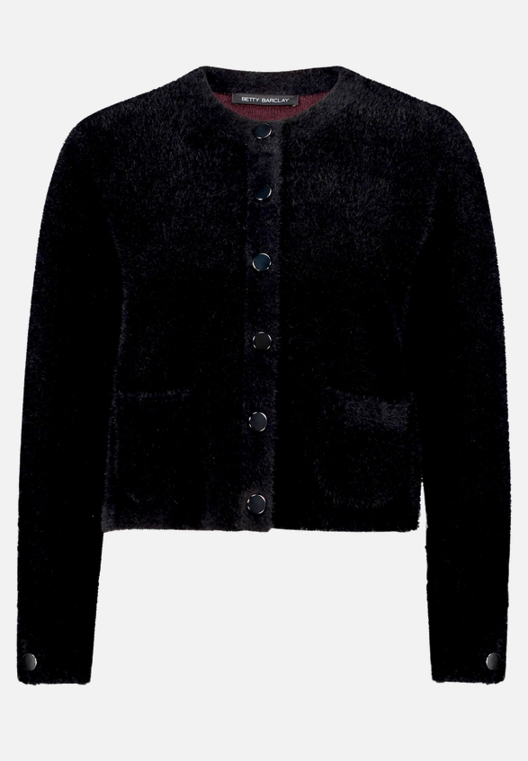 Strick-Cardigan mit aufgesetzten Taschen / Vorderseite