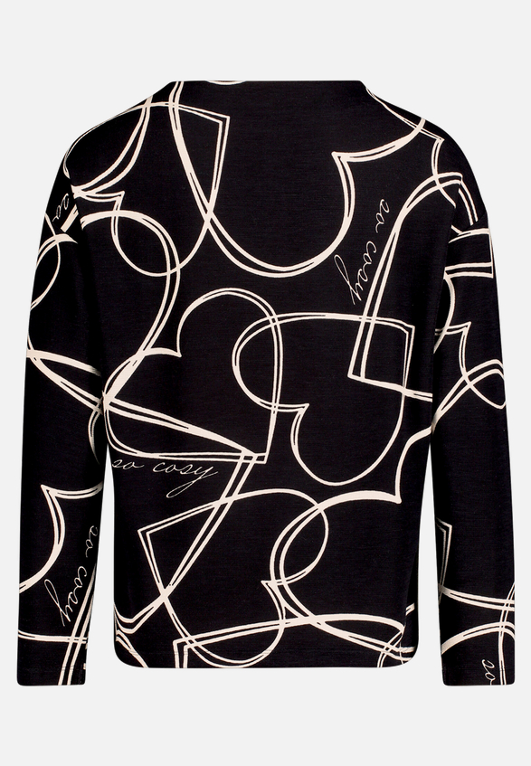 Sweatshirt mit Rippenstruktur / Rückseite
