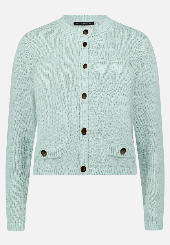 Strick-Cardigan mit aufgesetzten Taschen / Vorderseite