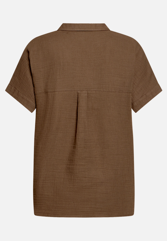 Hemdkragenbluse  mit Knopfleiste  / Rückseite
