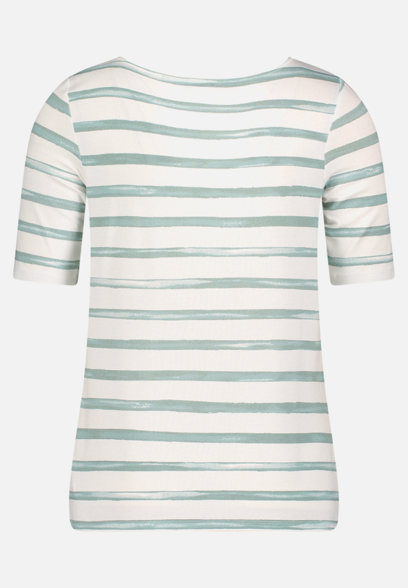 Ringelshirt mit U-Boot-Ausschnitt / Rückseite