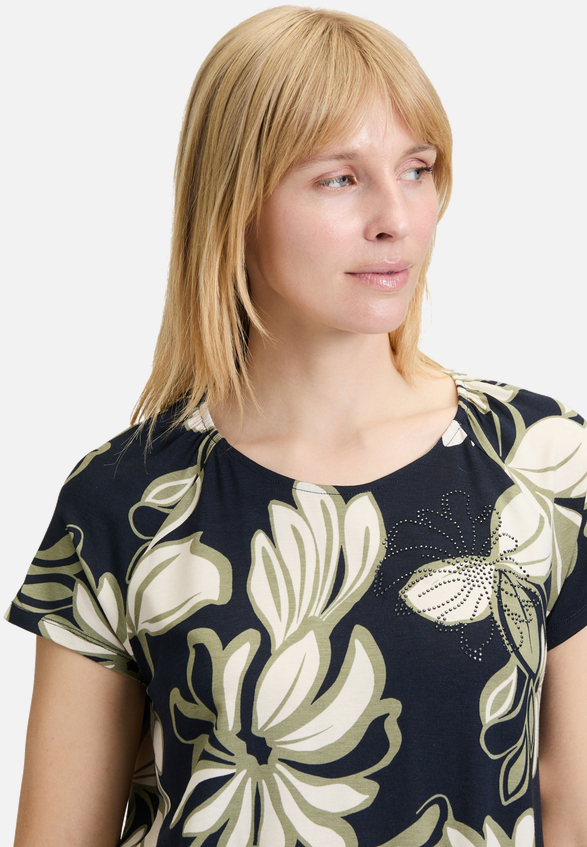 Printshirt mit Gummizug / Detailbild