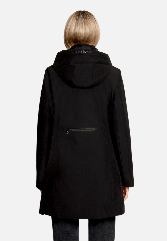 Outdoorjacke mit abnehmbarer Kapuze / Modellfoto Rückseite