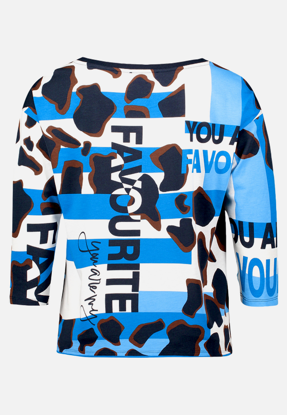 Printshirt mit Seitenschlitzen / Rückseite