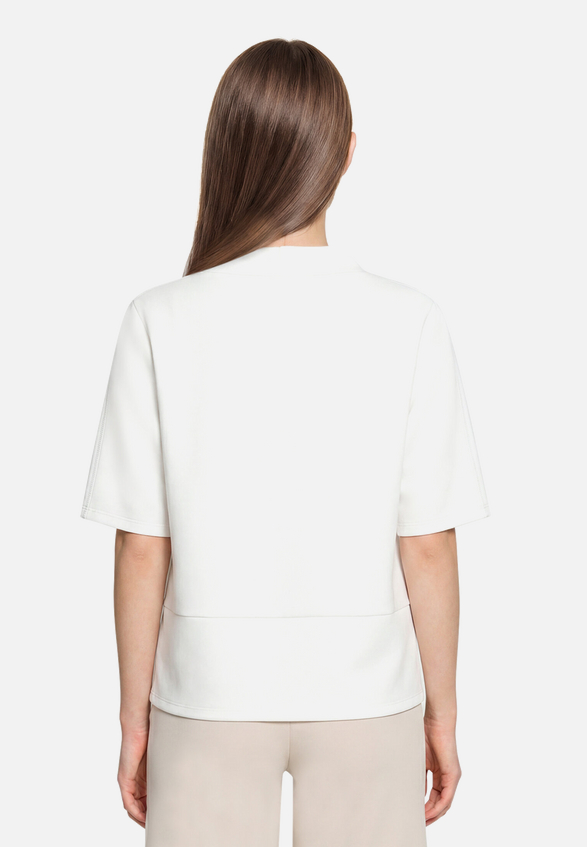Sweatshirt mit Stehkragen / Modellfoto Rückseite