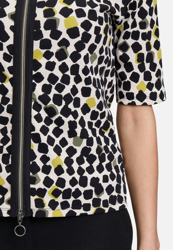 Shirtjacke mit Rippenstruktur / Detailbild