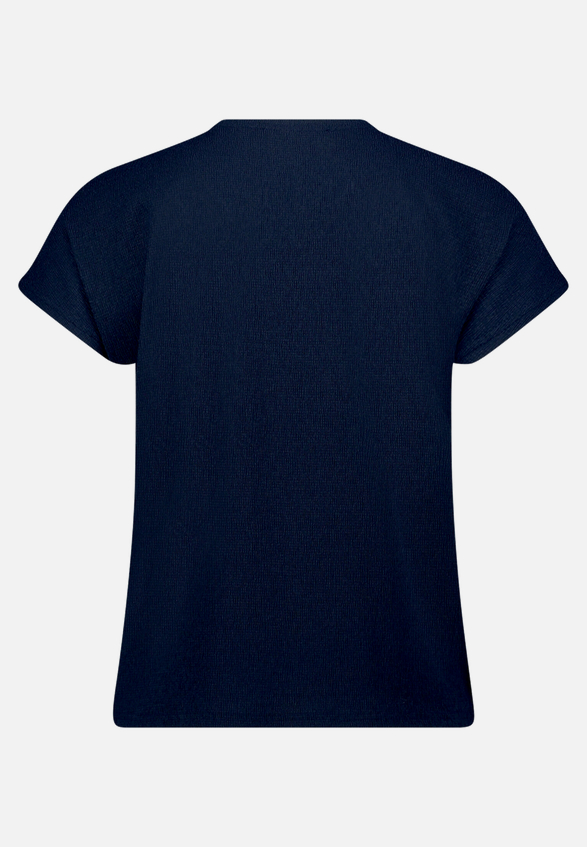 T-Shirt  aus Crêpe-Stoff mit V-Ausschnitt  / Rückseite