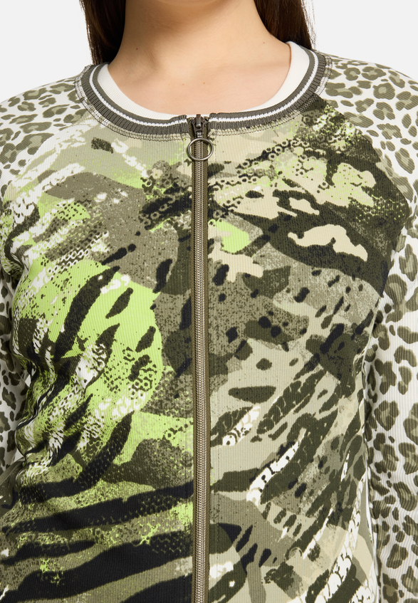 Shirtjacke mit Rippenstruktur / Detailbild
