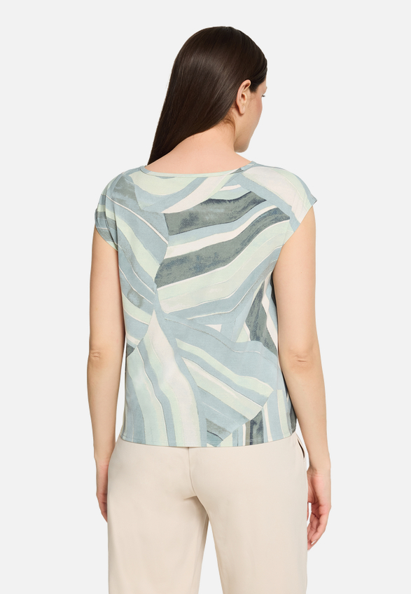 Blusenshirt mit Gummizug / Modellfoto Rückseite