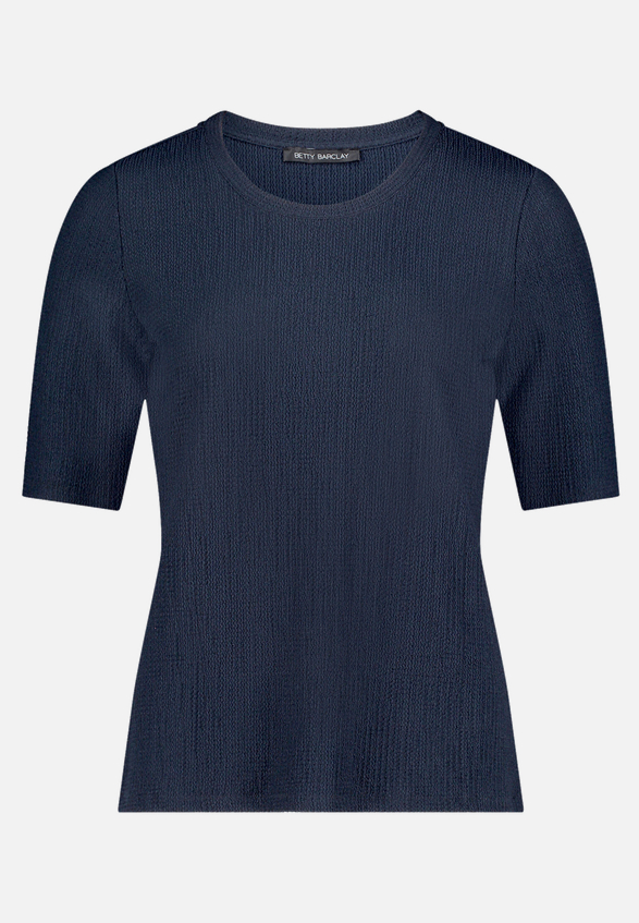 Strukturshirt mit Rundhalsausschnitt / Vorderseite