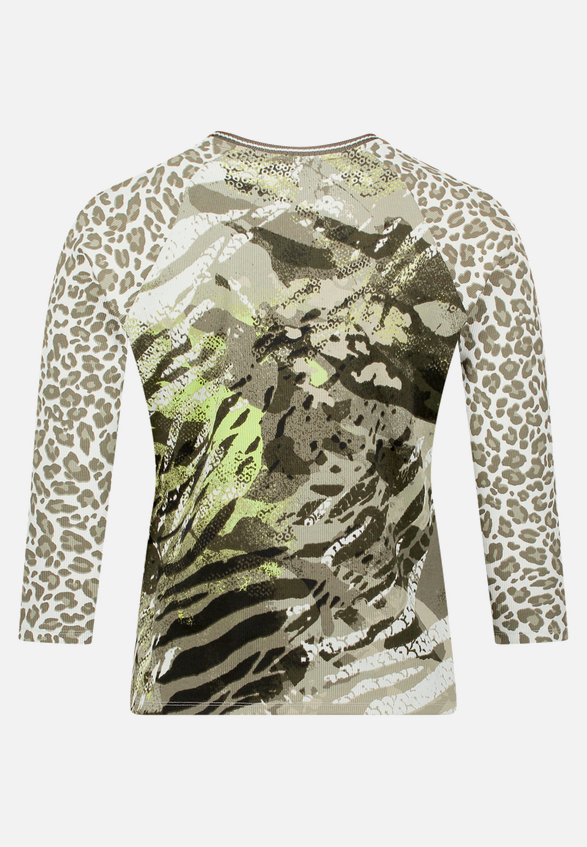 Shirtjacke mit Rippenstruktur / Rückseite