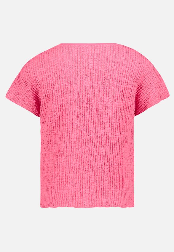 Strukturshirt mit U-Boot-Ausschnitt / Rückseite
