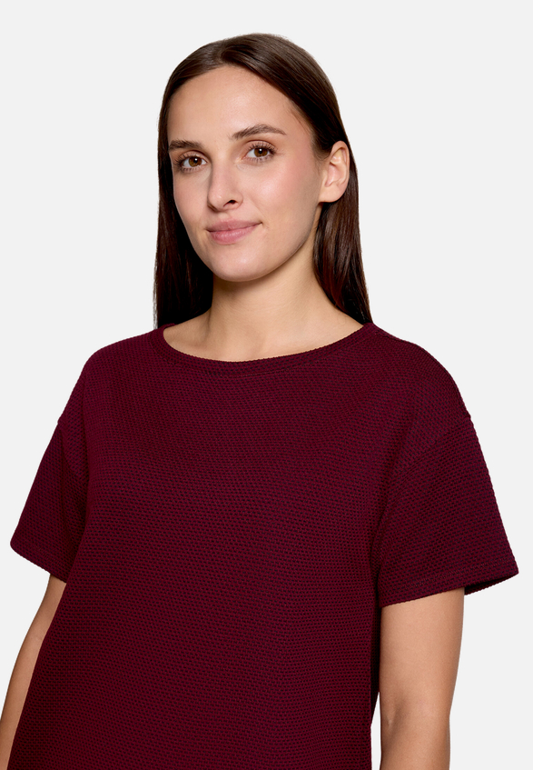 T-Shirt  strukturiert mit Bindedetail  / Detailbild