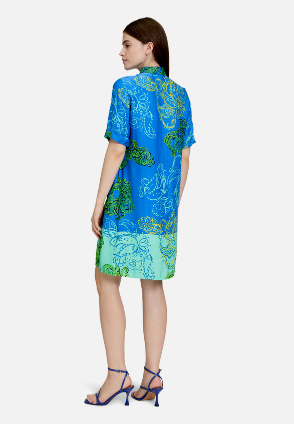Hemdblusenkleid mit Knopfleiste / Modellfoto Rückseite