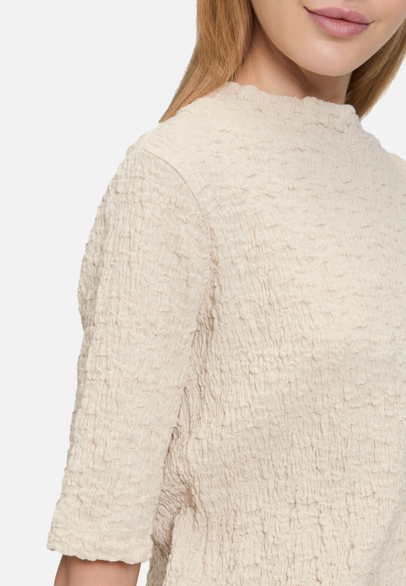 Strukturshirt mit Stehkragen / Detailbild