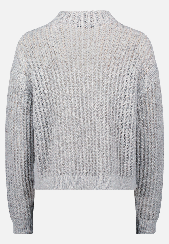 Strickpullover mit hohem Kragen / Rückseite