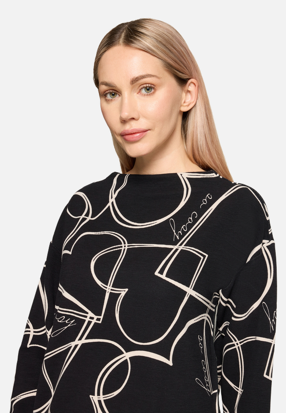 Sweatshirt mit Rippenstruktur / Detailbild