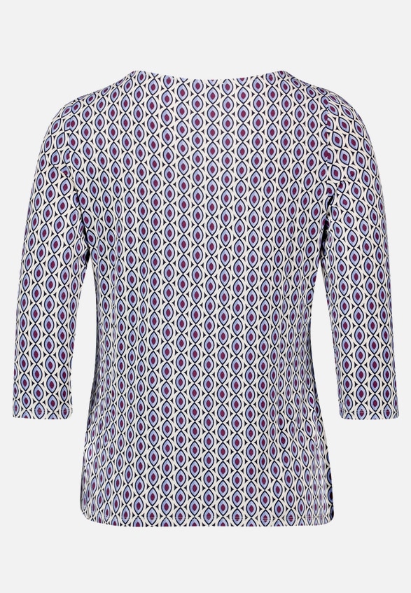 Shirt  3/4 Arm mit grafischem Muster / Rückseite