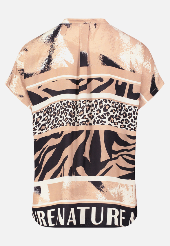 Longbluse mit Stehkragen / Rückseite