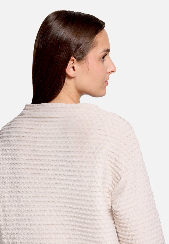 Sweatshirt  3/4 Arm mit Strukturmuster  / Detailbild