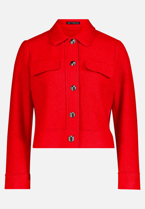 Blazer-Jacke mit aufgesetzten Taschen / Vorderseite