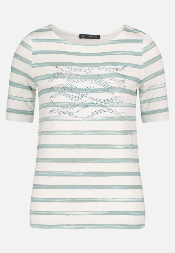 Ringelshirt mit U-Boot-Ausschnitt / Vorderseite