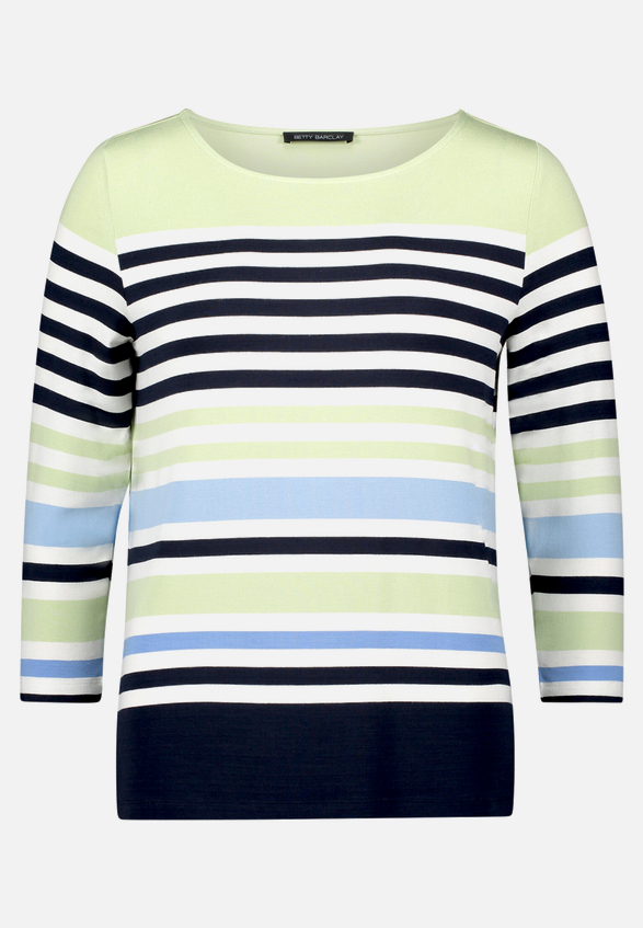 Basic Shirt mit U-Boot-Ausschnitt / Vorderseite