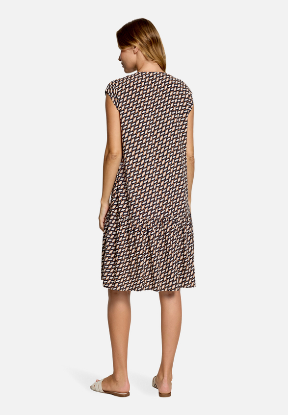 Tunika-Kleid  mit Volants / Modellfoto Rückseite