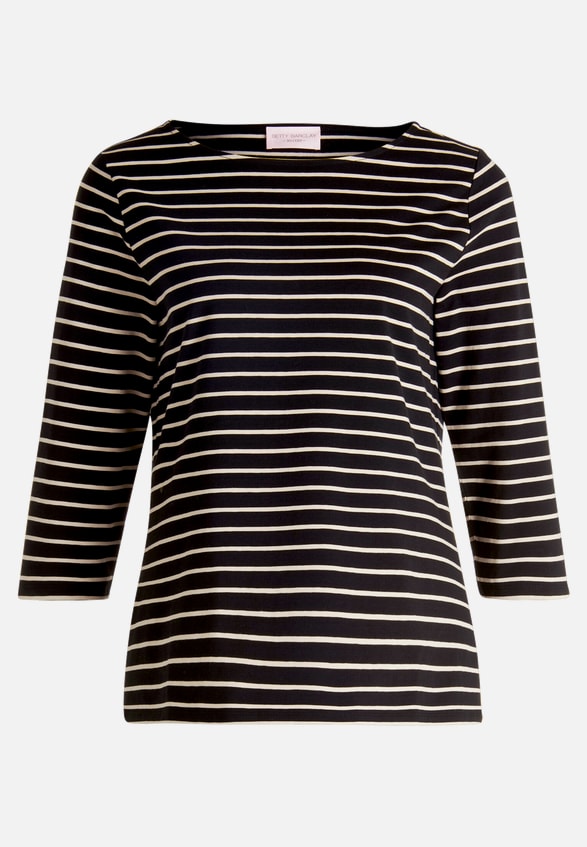 Ringelshirt mit U-Boot-Ausschnitt / Vorderseite