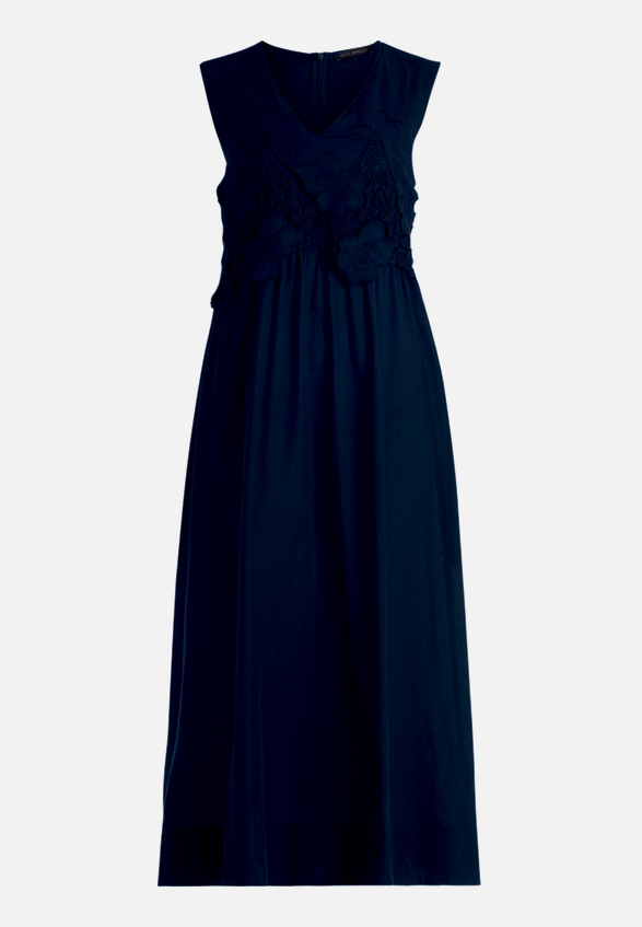 Midikleid mit V-Ausschnitt / Vorderseite