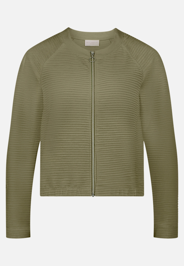Casual-Jacke mit Rippenstruktur / Vorderseite