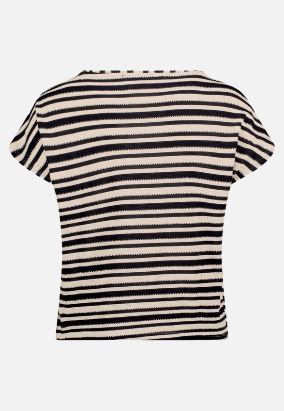 Gestreiftes T-Shirt  mit U-Boot Ausschnitt  / Rückseite