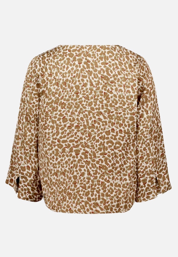 Schlupfbluse mit Leoprint / Rückseite