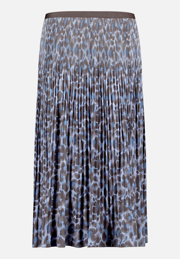 Plisseerock Midi mit Animalprint  / Rückseite