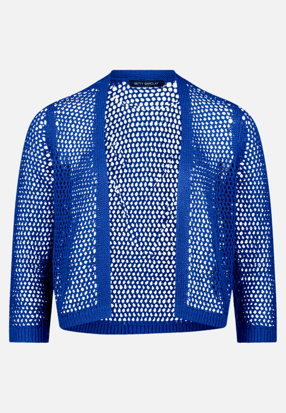 Grobstrickjacke mit Lochmuster / Vorderseite