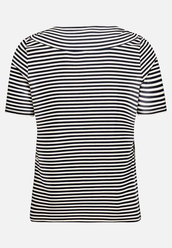 Ringelshirt mit Raffung / Rückseite