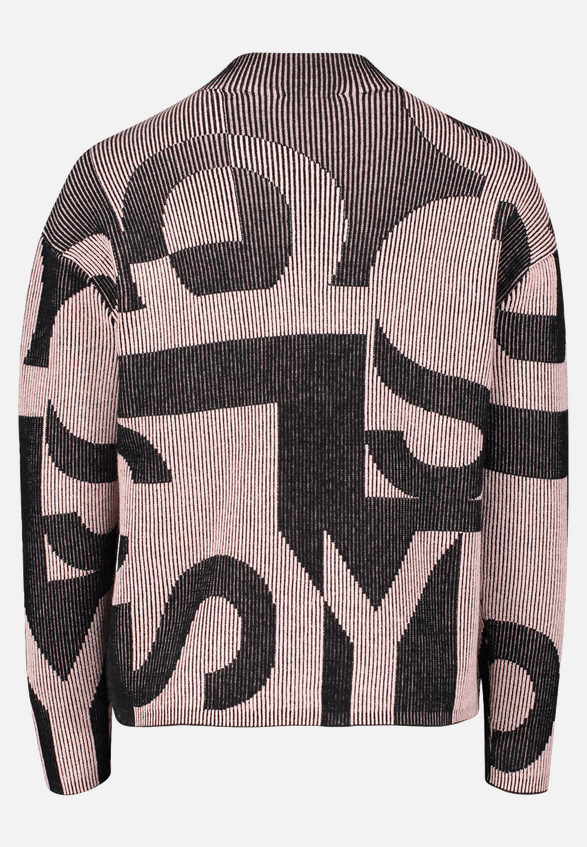 Grobstrick-Pullover mit Jacquard / Rückseite