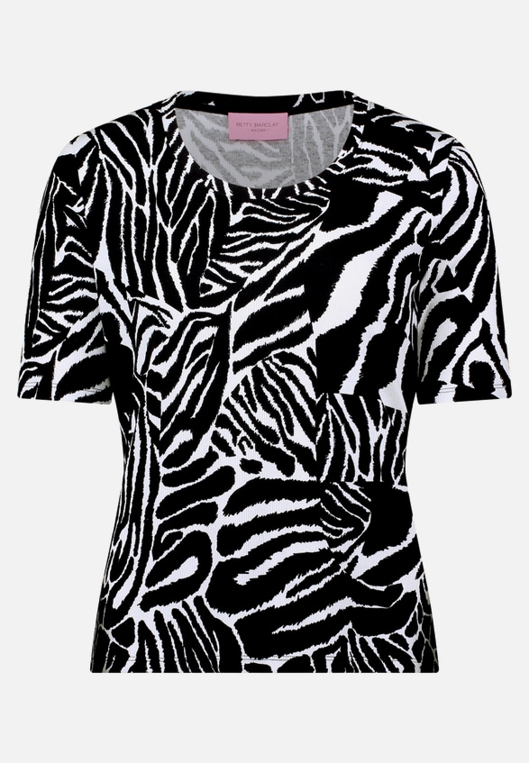 Basic Shirt mit Rippenstruktur / Vorderseite