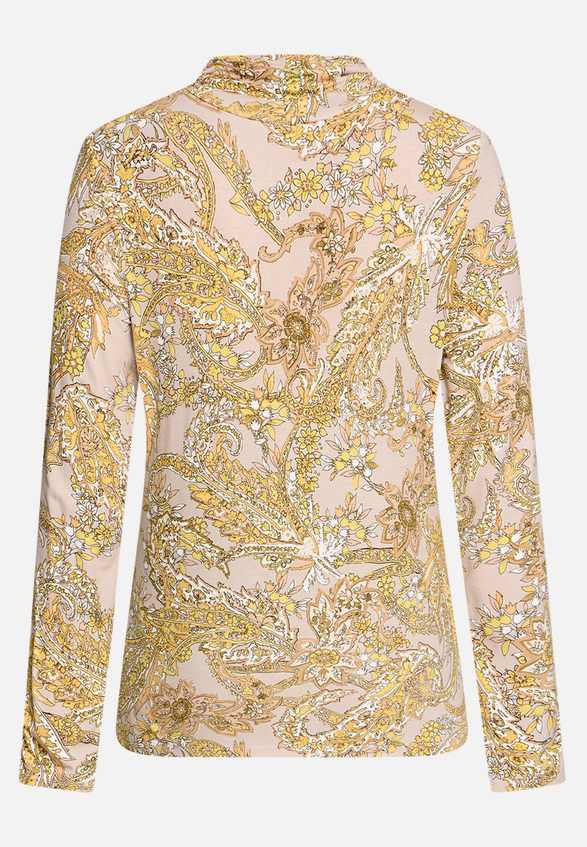 Rollkragenshirt mit Paisley-Muster / Rückseite